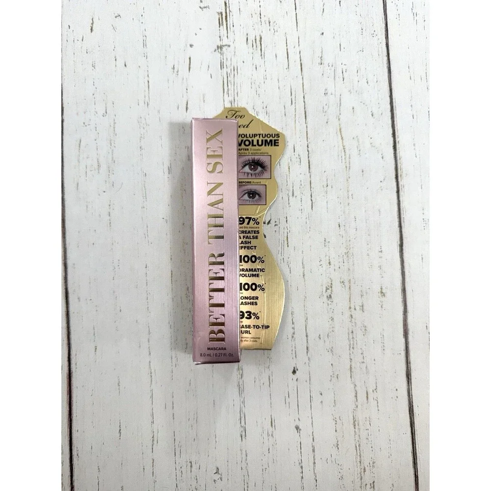 Too Faced Better than Sex Volumizing & Lengthening Mascara Full Size BLACK NIB